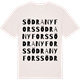 Vintage White t-shirt med Södra Nyfors ordlek t-shirt