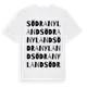 White t-shirt med Södra Nyland ordlek t-shirt