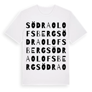 Södra Olofsberg ordlek t-shirt – ekologisk bomull t-shirt från Pinshirt
