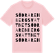 Pink Cotton t-shirt med Södra Renbergsvattnet ordlek t-shirt
