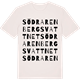 Vintage White t-shirt med Södra Renbergsvattnet ordlek t-shirt