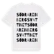 White t-shirt med Södra Renbergsvattnet ordlek t-shirt
