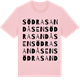 Pink Cotton t-shirt med Södra Sandåsen ordlek t-shirt