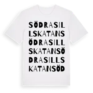 Södra Sillskatan ordlek t-shirt – ekologisk bomull t-shirt från Pinshirt