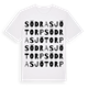 White t-shirt med Södra Sjötorp ordlek t-shirt