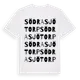 White t-shirt med Södra Sjötorp ordlek t-shirt