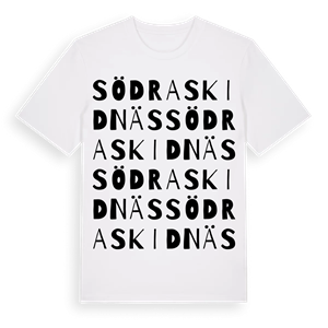 Södra Skidnäs ordlek t-shirt – ekologisk bomull t-shirt från Pinshirt