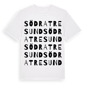 Södra Tresund ordlek t-shirt – ekologisk bomull t-shirt från Pinshirt