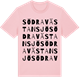 Pink Cotton t-shirt med Södra Västansjö ordlek t-shirt