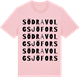 Pink Cotton t-shirt med Södra Volgsjöfors ordlek t-shirt