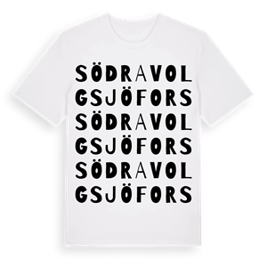Södra Volgsjöfors ordlek t-shirt – ekologisk bomull t-shirt från Pinshirt