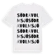 White t-shirt med Södra Volmsjö ordlek t-shirt