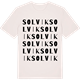 Vintage White t-shirt med Solvik ordlek t-shirt