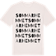 Vintage White t-shirt med Sommarhemmet ordlek t-shirt