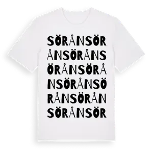 Sörån ordlek t-shirt – ekologisk bomull t-shirt från Pinshirt