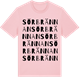 Pink Cotton t-shirt med Sörbrännan ordlek t-shirt