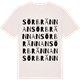 Vintage White t-shirt med Sörbrännan ordlek t-shirt