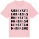 Pink Cotton t-shirt med Sörbysfäbodarna ordlek t-shirt