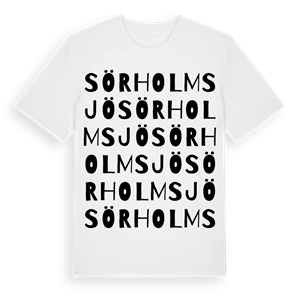 Sörholmsjö ordlek t-shirt – ekologisk bomull t-shirt från Pinshirt