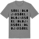 Mid Heather Gray t-shirt med Sörlidkojan ordlek t-shirt