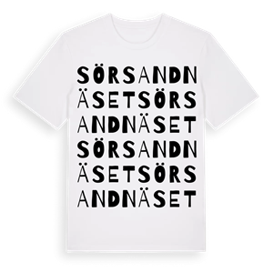 Sörsandnäset ordlek t-shirt – ekologisk bomull t-shirt från Pinshirt