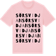 Pink Cotton t-shirt med Sörsvidjan ordlek t-shirt