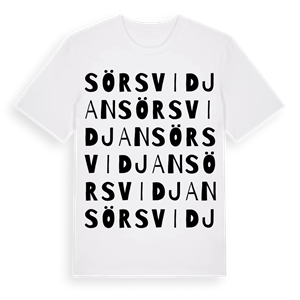Sörsvidjan ordlek t-shirt – ekologisk bomull t-shirt från Pinshirt