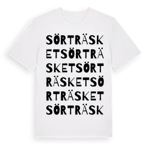 Sörträsket ordlek t-shirt – ekologisk bomull t-shirt från Pinshirt