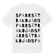 White t-shirt med Sparrsätrakojan ordlek t-shirt