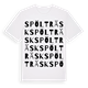 White t-shirt med Spölträsk ordlek t-shirt