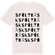 Vintage White t-shirt med Spölträsk ordlek t-shirt