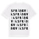 White t-shirt med Språngvik ordlek t-shirt