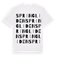 White t-shirt med Springliden ordlek t-shirt