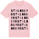 Pink Cotton t-shirt med Stalonbyn ordlek t-shirt