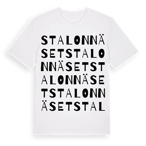 Stalonnäset ordlek t-shirt – ekologisk bomull t-shirt från Pinshirt