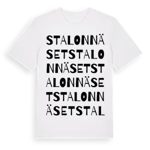Stalonnäset ordlek t-shirt – ekologisk bomull t-shirt från Pinshirt