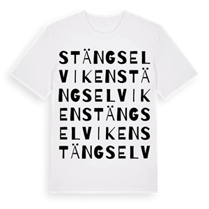 Stängselviken ordlek t-shirt – ekologisk bomull t-shirt från Pinshirt