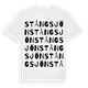 White t-shirt med Stångsjön ordlek t-shirt