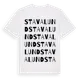 White t-shirt med Stavalund ordlek t-shirt