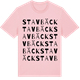 Pink Cotton t-shirt med Stavbäck ordlek t-shirt