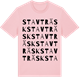 Pink Cotton t-shirt med Stavträsk ordlek t-shirt