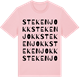 Pink Cotton t-shirt med Stekenjokk ordlek t-shirt