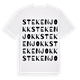 White t-shirt med Stekenjokk ordlek t-shirt