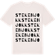 Vintage White t-shirt med Stekenjokk ordlek t-shirt
