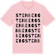Pink Cotton t-shirt med Stenberg ordlek t-shirt