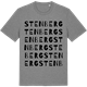 Mid Heather Gray t-shirt med Stenberg ordlek t-shirt