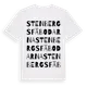 White t-shirt med Stenbergsfäbodarna ordlek t-shirt