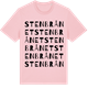 Pink Cotton t-shirt med Stenbrånet ordlek t-shirt