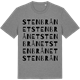 Mid Heather Gray t-shirt med Stenbrånet ordlek t-shirt