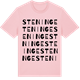Pink Cotton t-shirt med Steninge ordlek t-shirt